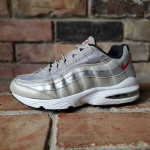 Nike Air Max 95 Silver Bullet Gray White Shoes Sneakers Youth 6.5 Women's 8